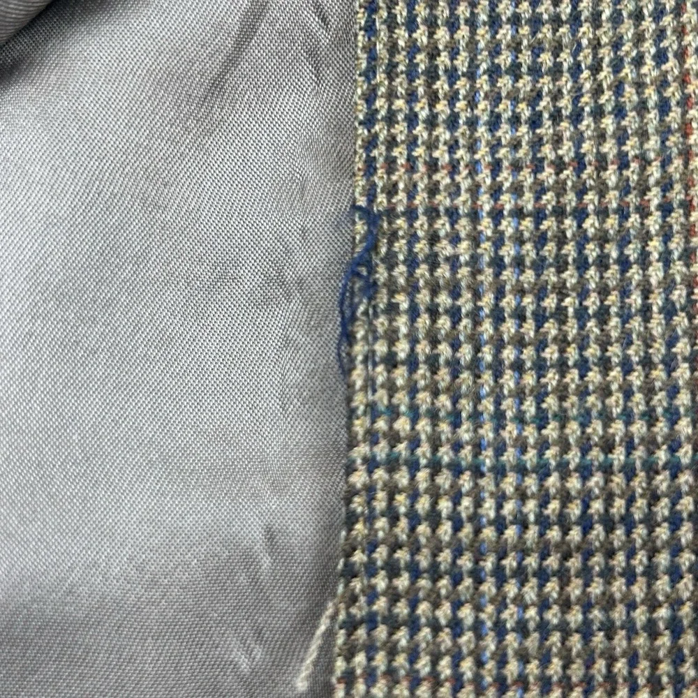 Ralph Lauren Men's 44R 100% Wool Houndstooth Sport Coat Blazer Brown